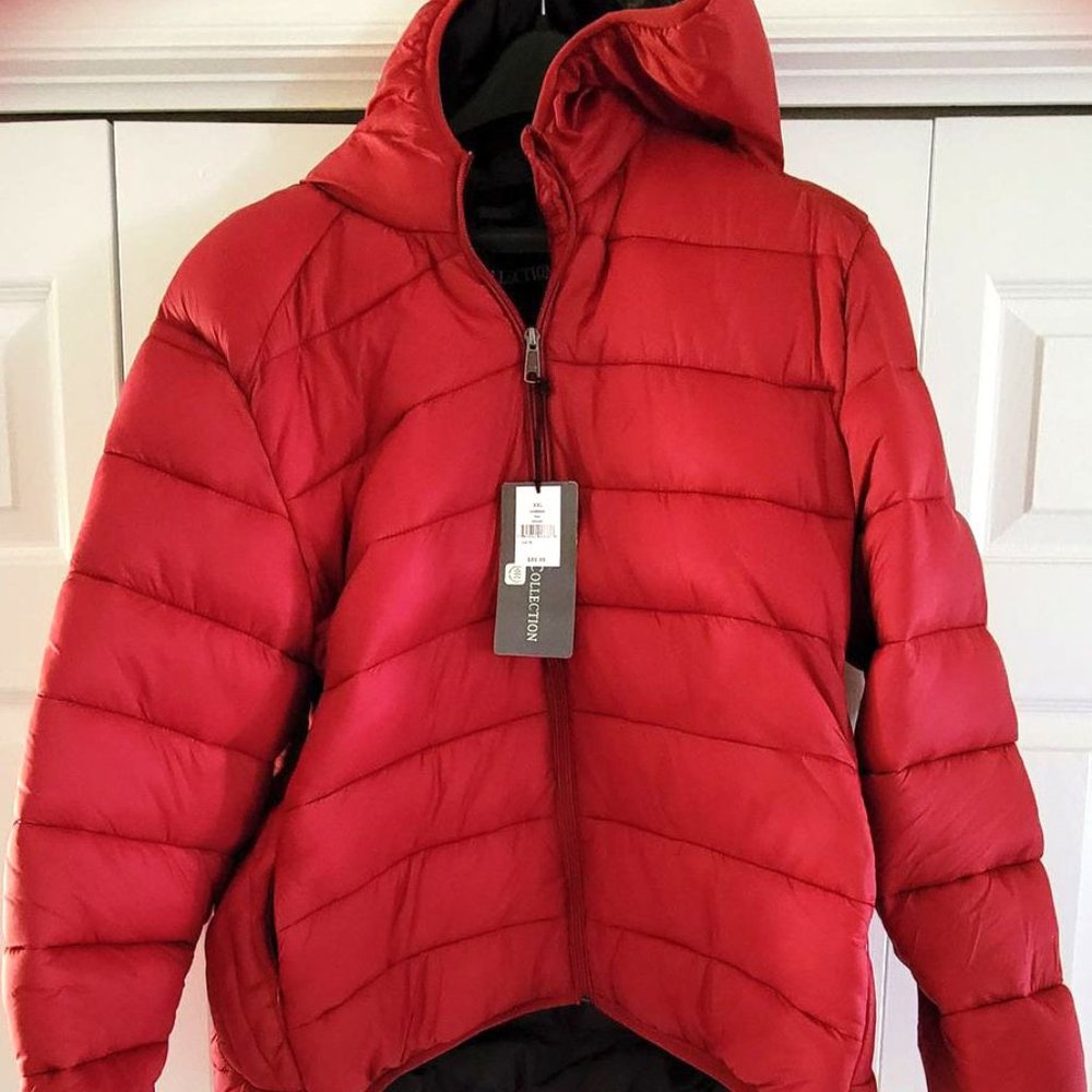 NEW Ladies Report Puffer Jacket Red XXXL (Fits like 2XL)